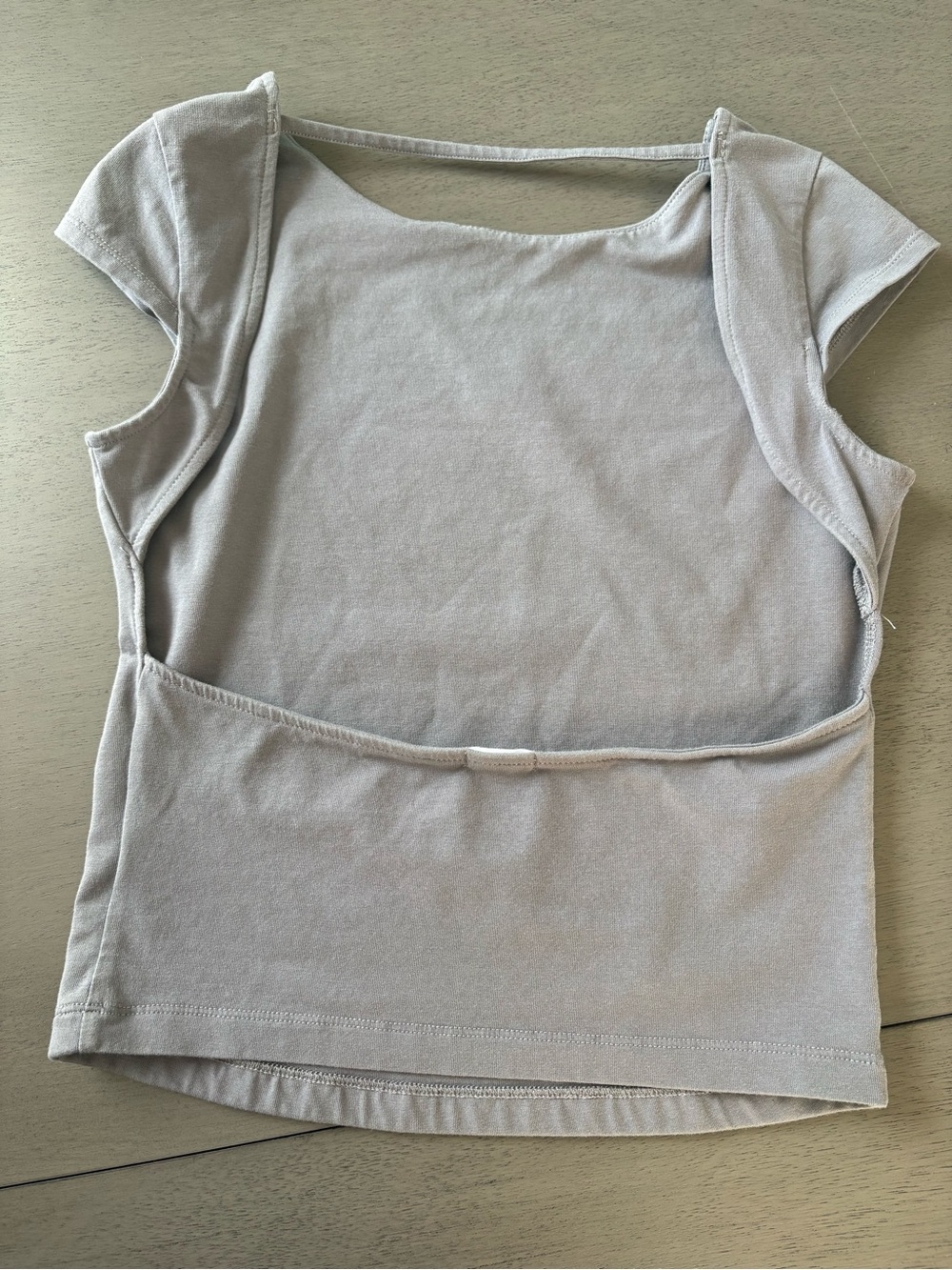 Garage Backless Gray Cap Sleeve Elevated Classy Going Out Top Size M - Picture 3 of 4